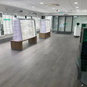 Completed illuminated displays in the new expanded store at Birkenhead Specsavers: Click Here To View Larger Image